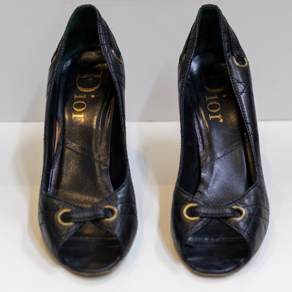 Dior Black and Gold Heels